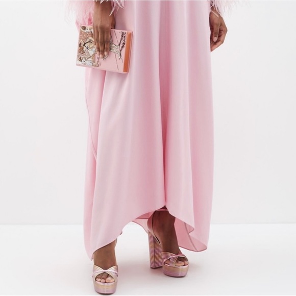 Aquazzura Sundance 140 Snake Embossed Platform Sandals sz 36.5 - Picture 4 of 15